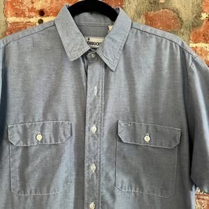 VTG Roebucks Men's Chambray Work Shirt L 24x31